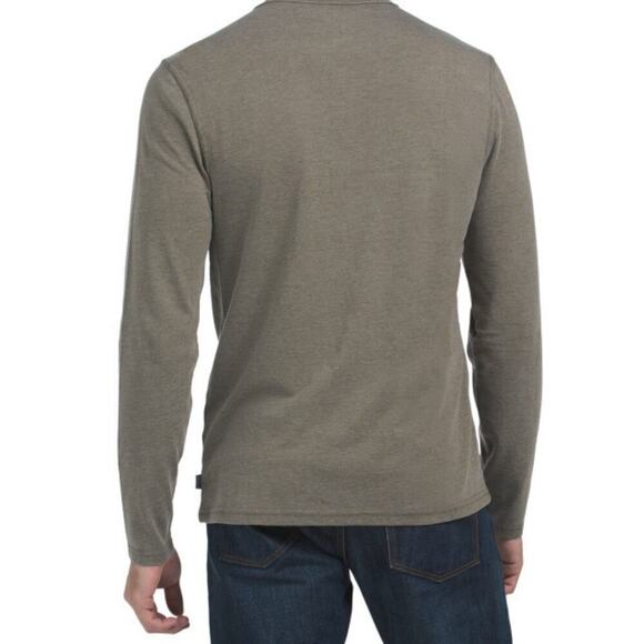 New! Lucky Brand Men's Venice Burnout 2 Button Long Sleeve T-Shirt Top - Picture 2 of 5